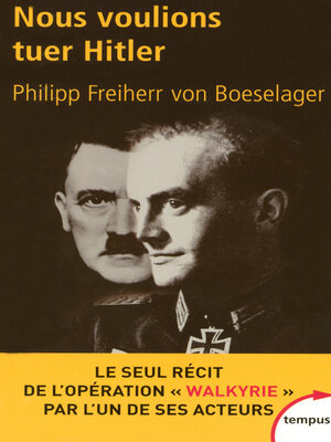 cover image of Nous voulions tuer Hitler